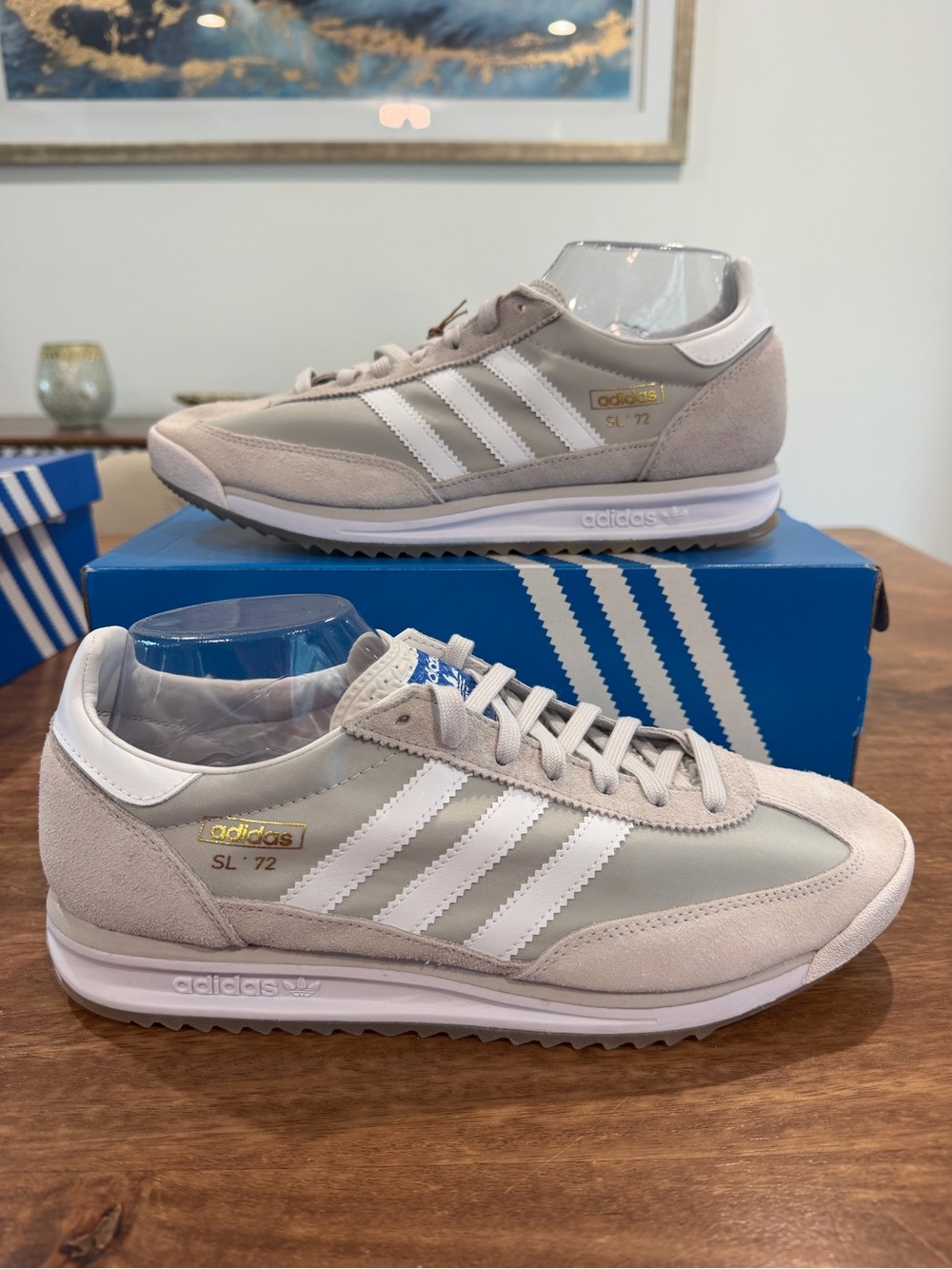 Adidas SL 72 RS Low top- Gray and white- Size 10.5M/13W BNIB